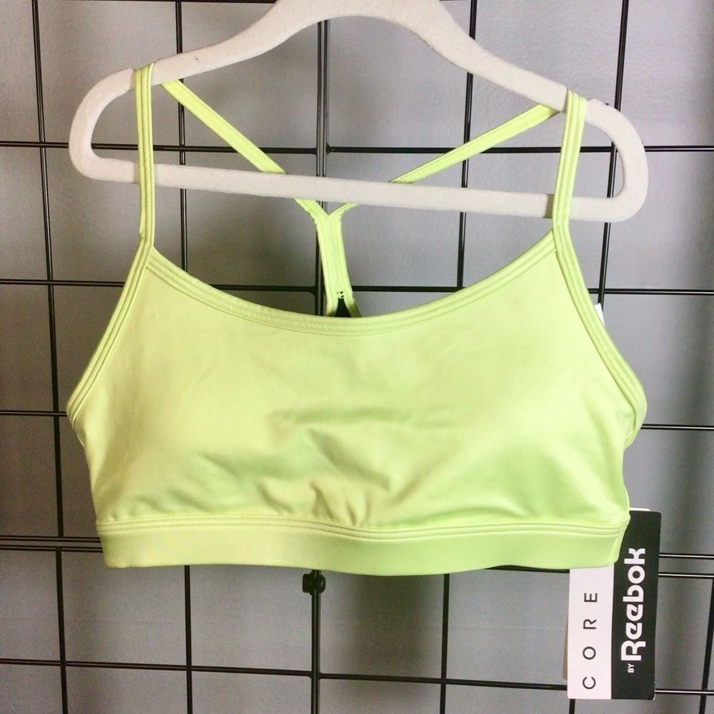 Core 10 Reebok green sports bra NWT
